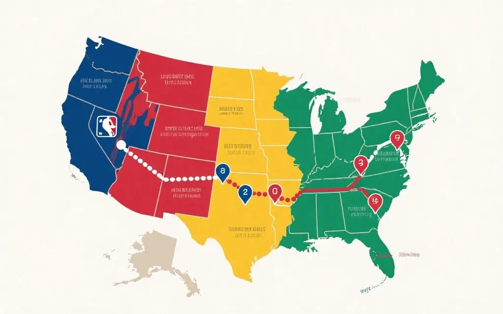 三国联合举办世界杯的地图式观赛路线规划画面